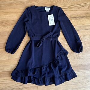 Us Angels Sparkle Navy Girls Dress (size 12)